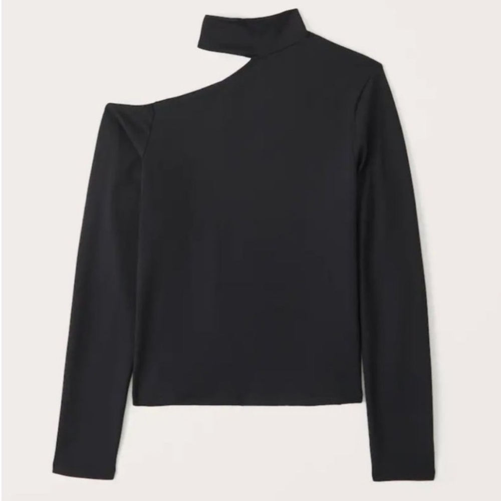 Women’s Long Sleeve Seamless Asyemmtrial Cut out top